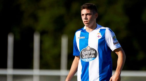 Fede Valverde, durante su etapa en el Dépor.