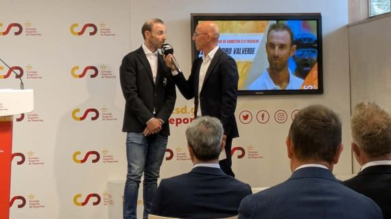 Alejandro Valverde, este miércoles durante su presentación en el Consejo Superior de Deportes (CSD).