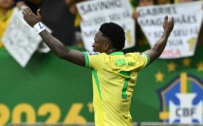 Vini ha marcado su primer gol en las Eliminatorias al Mundial 2026.