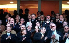 El palco del Bernabéu, en tiempos de Lorenzo Sanz.