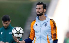 Arbeloa, durante un partido del Juvenil A.