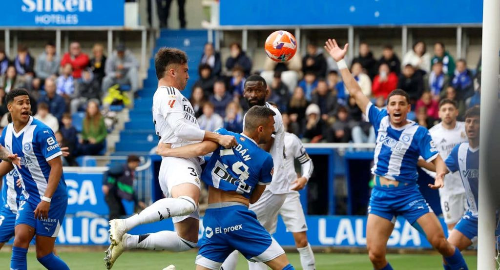 Asencio, durante el partido.
