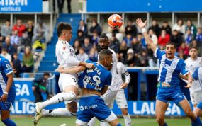 Asencio, durante el partido.