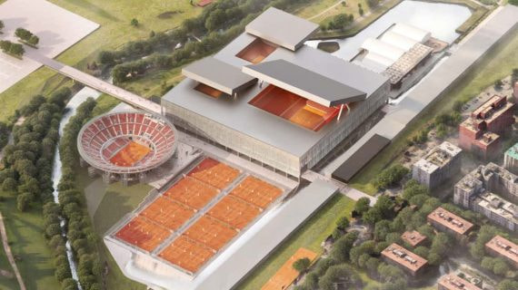 Recreación de la nueva pista de la Caja Mágica.
