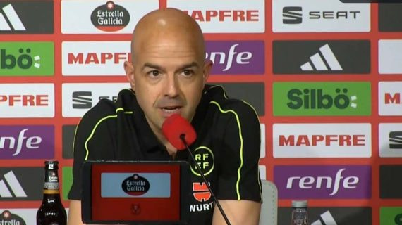González Fuertes durante la comparecencia de prensa antes de la Copa.