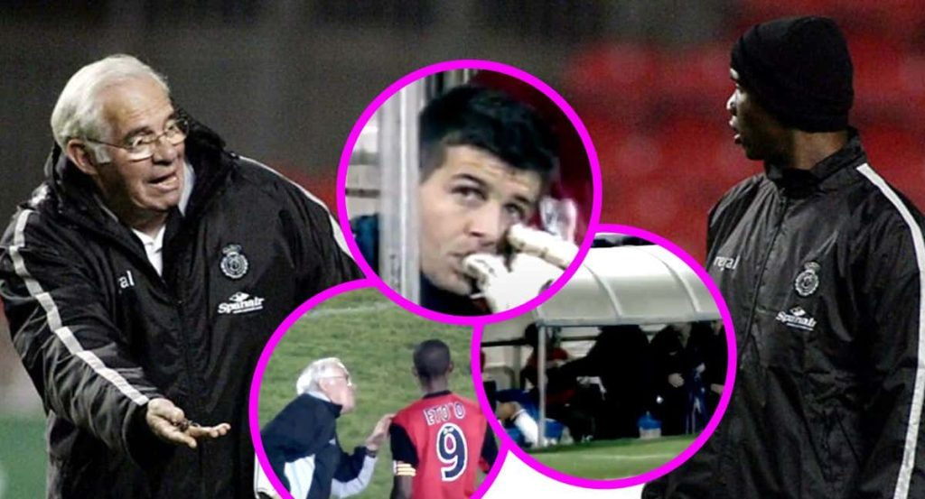 Eto'o es recriminado por Luis Aragónes.