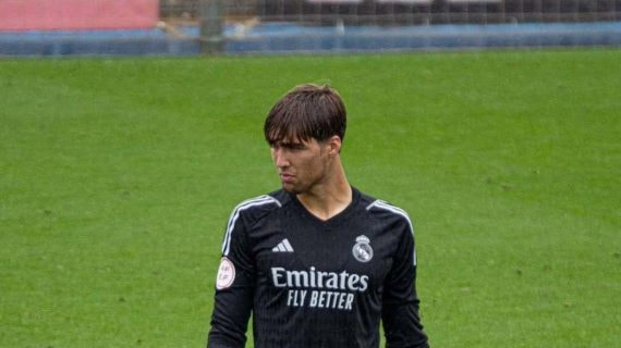 Fran González, en un partido en la cantera del Real Madrid.