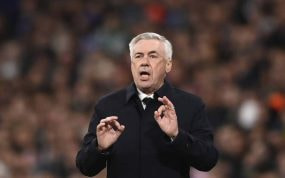Ancelotti, en el Bernabéu.