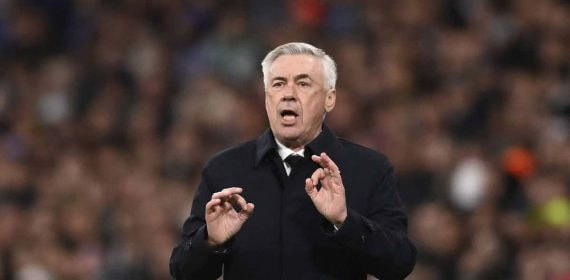 Ancelotti, en el Bernabéu.