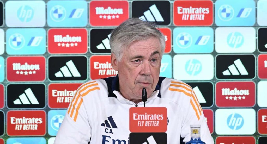 Carlo Ancelotti, en conferencia de prensa.