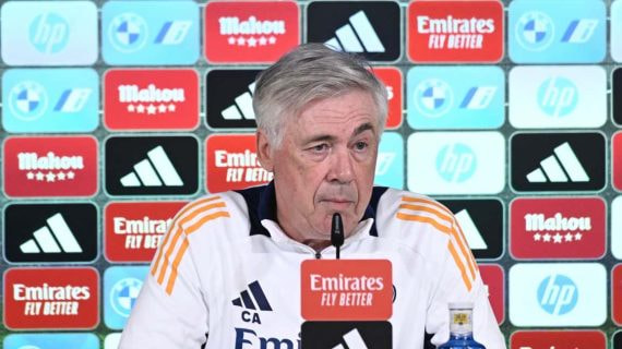 Carlo Ancelotti, en conferencia de prensa.