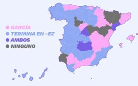El mapa del apellido más frecuente de LaLiga en España, por provincia.