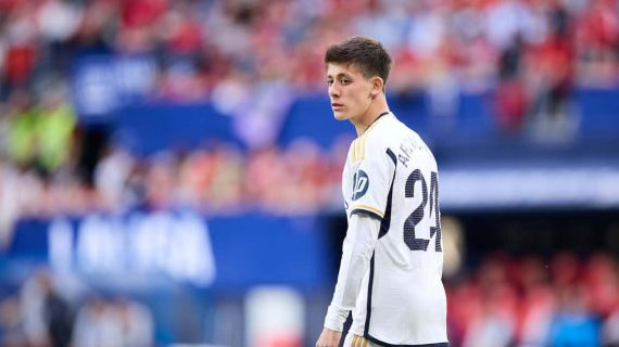 Arda Güler, con el Real Madrid.