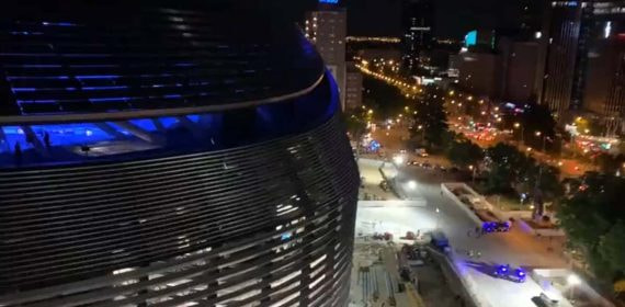 El Bernabéu, durante un concierto.