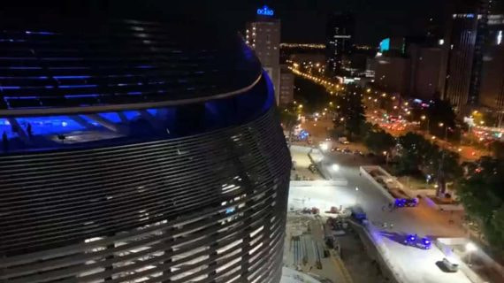 El Bernabéu, durante un concierto.