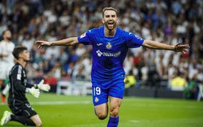 Borja Mayoral salió del Real Madrid y desde 2022 juega en el Getafe. En 2023 marcó en el Bernabéu.