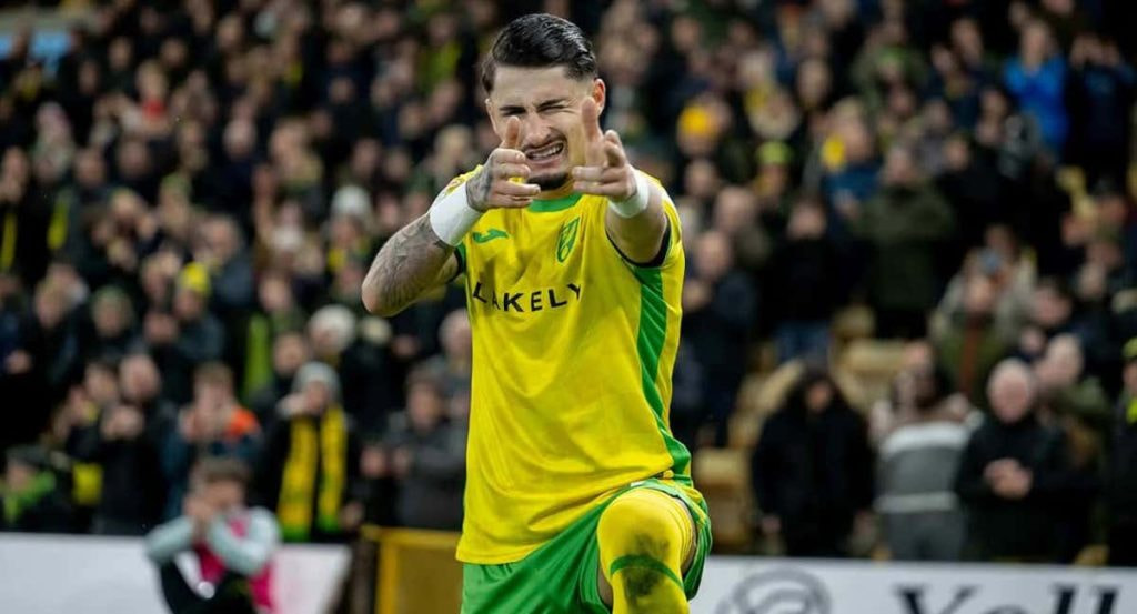 Borja Sainz celebra un gol.