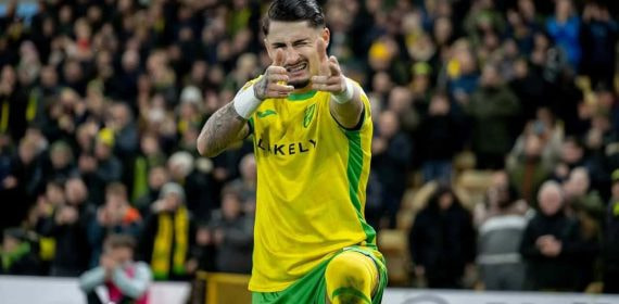 Borja Sainz celebra un gol.