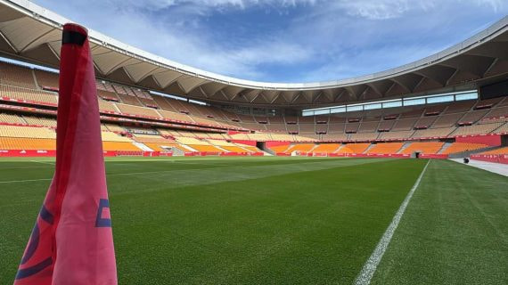 Panorámica del Estadio de la Cartuja este lunes 21 de abril.