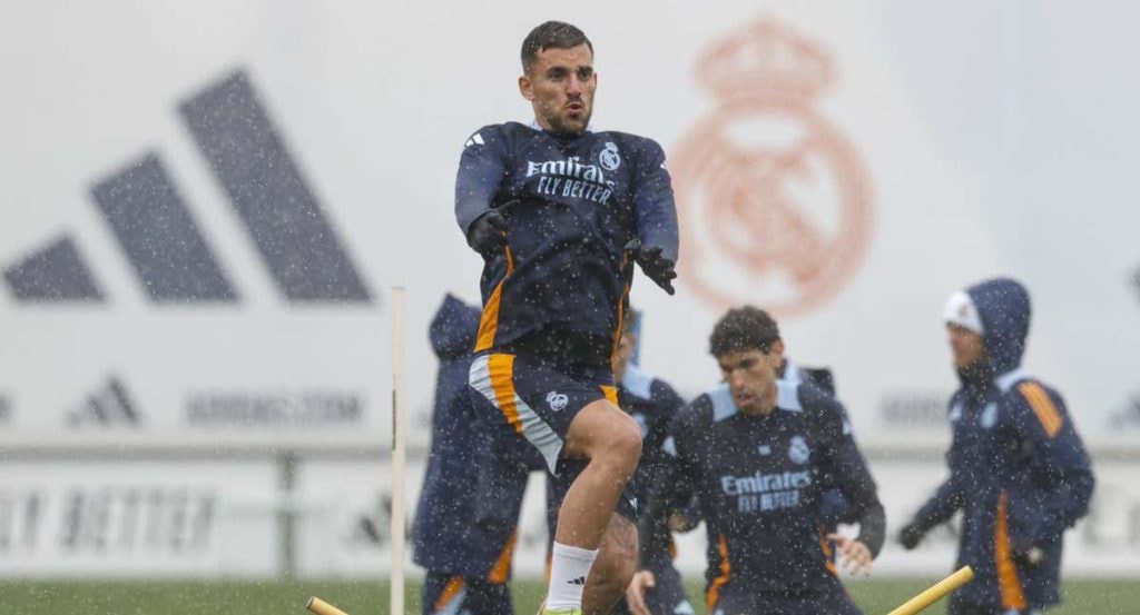 Dani Ceballos, entrenando en Valdebebas.
