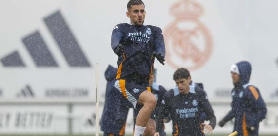 Dani Ceballos, entrenando en Valdebebas.