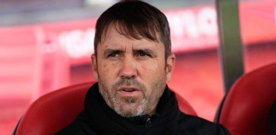 Eduardo Chacho Coudet, en un partido con el Alavés esta temporada.