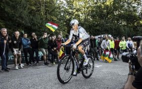 Enric Mas, líder de Movistar Team, durante la pasada Vuelta a España.
