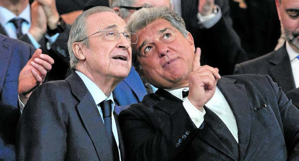 Florentino Pérez y Joan Laporta, presidentes de Real Madrid y Barcelona.
