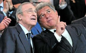 Florentino Pérez y Joan Laporta, presidentes de Real Madrid y Barcelona.