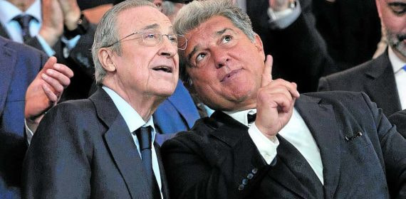 Florentino Pérez y Joan Laporta, presidentes de Real Madrid y Barcelona.