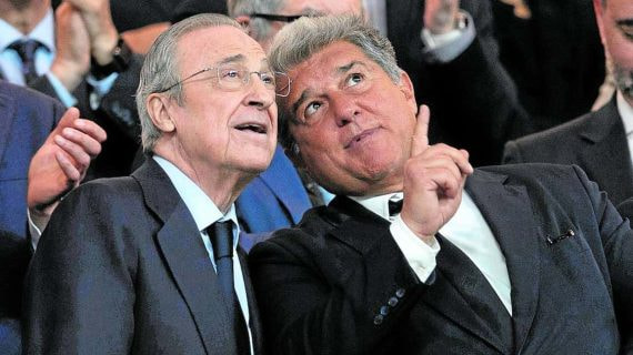 Florentino Pérez y Joan Laporta, presidentes de Real Madrid y Barcelona.