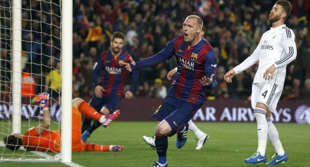 Mathieu jugó tres temporadas en el FC Barcelona.