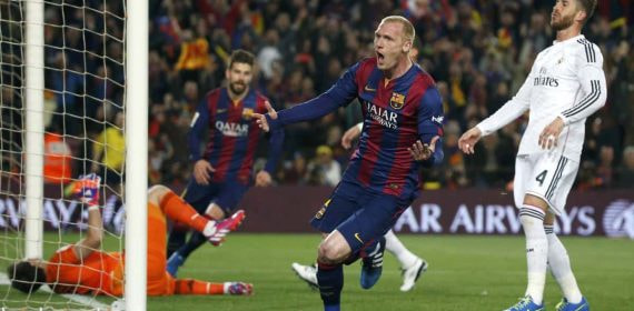 Mathieu jugó tres temporadas en el FC Barcelona.