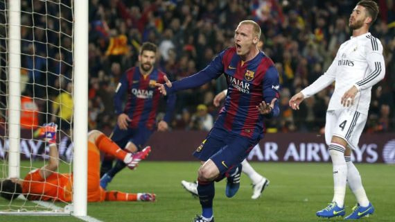 Mathieu jugó tres temporadas en el FC Barcelona.