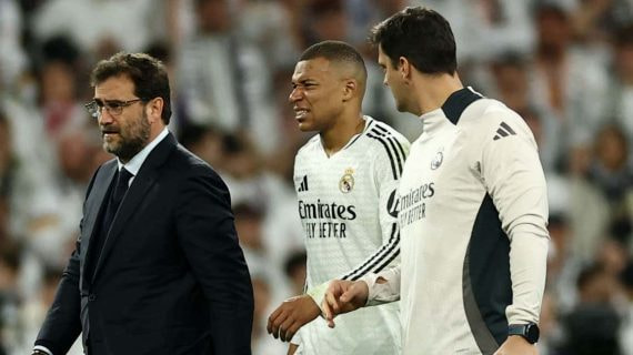Kylian Mbappé se marcha lesionado del Bernabéu.