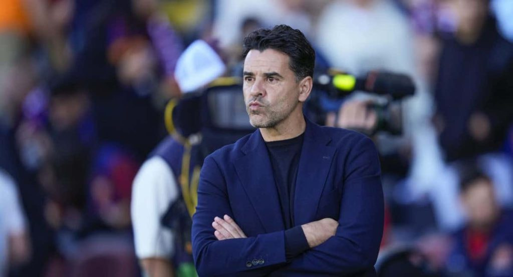 Míchel, en el área técnica de Montjuïc.