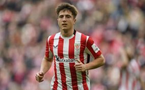 Mikel Jauregizar, durante un partido de esta temporada.