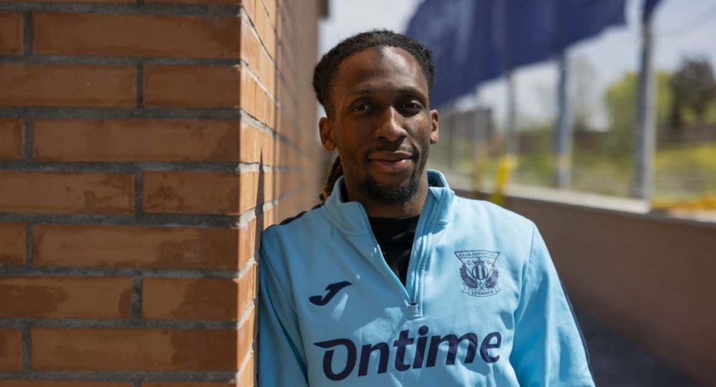 Yvan Neyou, en la Ciudad Deportiva del Leganés.