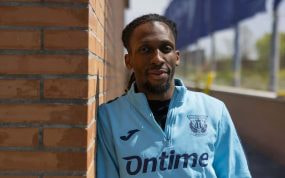 Yvan Neyou, en la Ciudad Deportiva del Leganés.