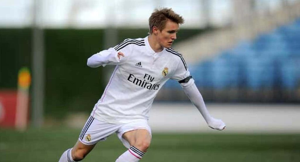 Odegaard, durante un partido del Castilla.