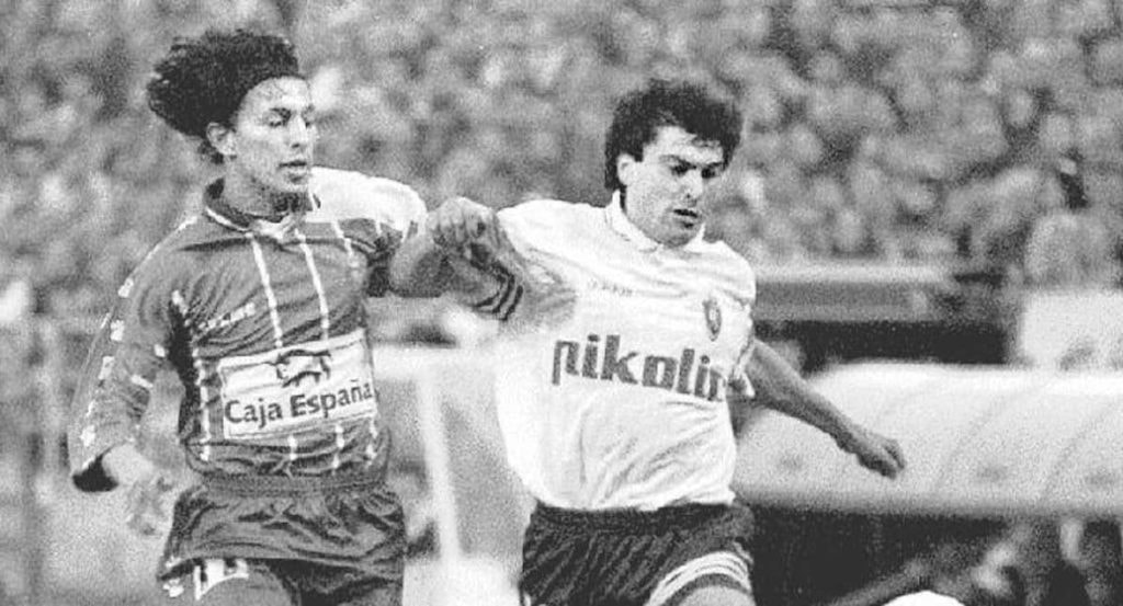 Paco Higuera, en un encuentro contra el Valladolid.