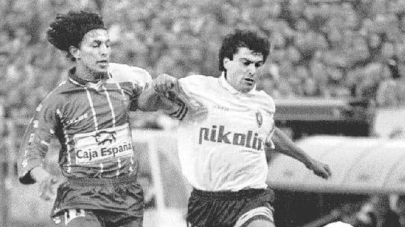 Paco Higuera, en un encuentro contra el Valladolid.