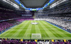 Estadio Santiago Bernabéu antes de la Champions League.