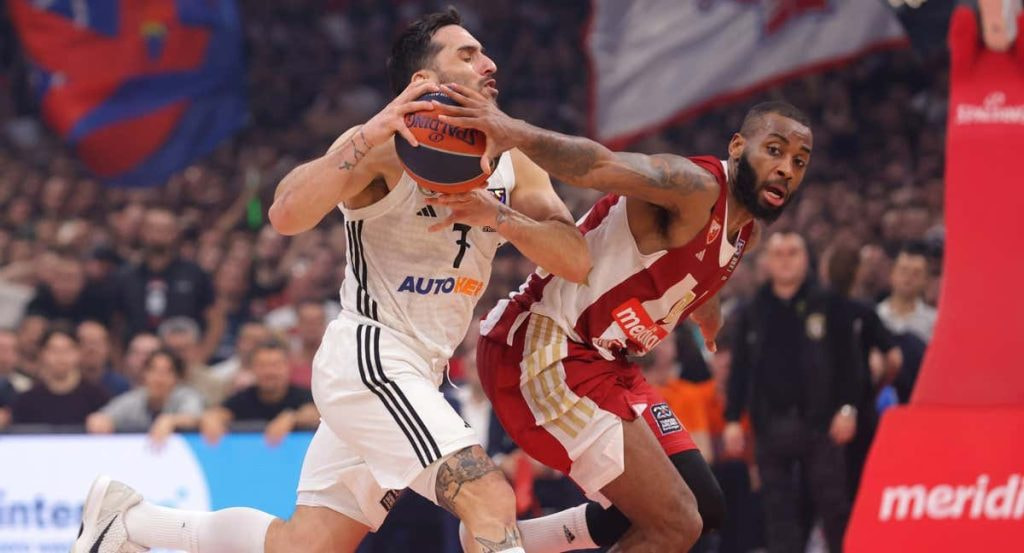 Partido de Euroliga entre el Real Madrid y el Estrella Roja.