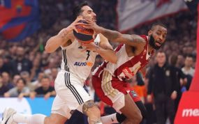 Partido de Euroliga entre el Real Madrid y el Estrella Roja.