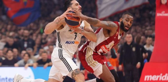 Partido de Euroliga entre el Real Madrid y el Estrella Roja.