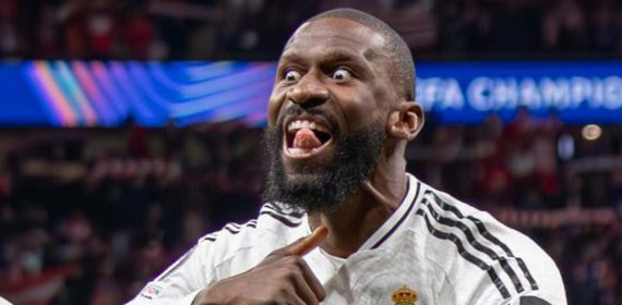 Rüdiger, durante su celebración tras anotar el penalti.
