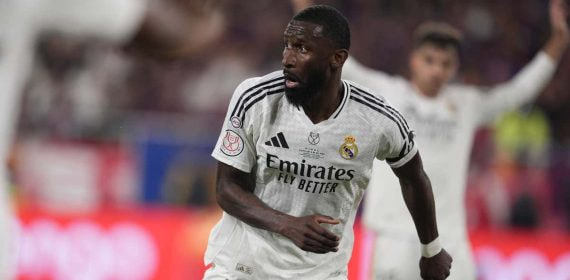 Antonio Rüdiger, durante la final de Copa del Rey.