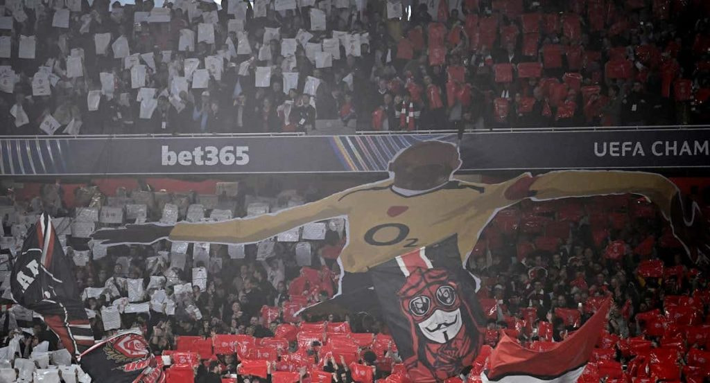 Aficionados del Arsenal antes del partido frente al Real Madrid.