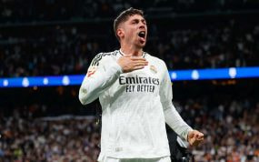 Fede Valverde celebrando su gol contra el Athletic.